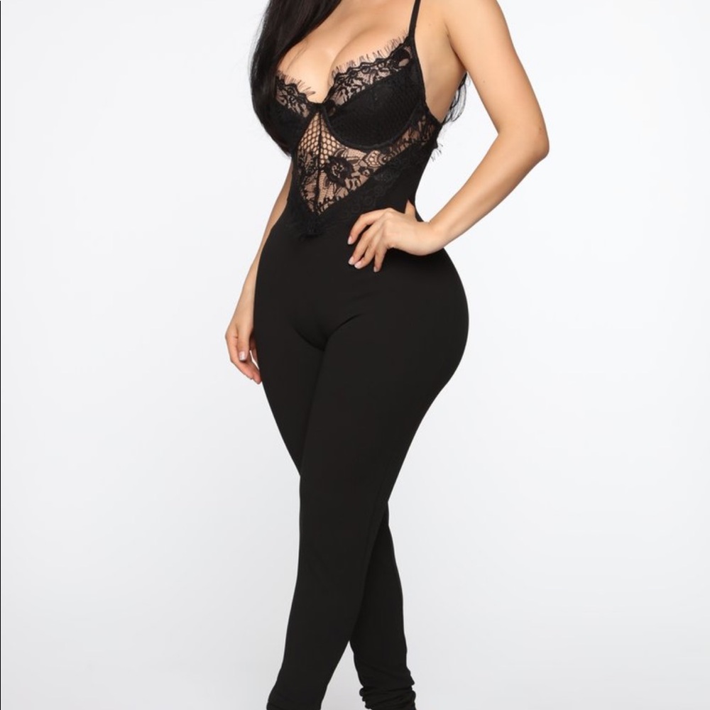 Black lace jumpsuit